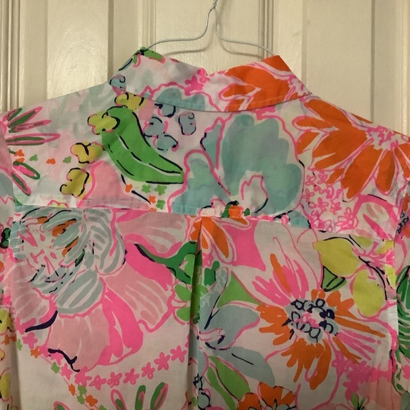 Lilly Pulitzer For Target Long Sleeve Button Down Top Size Small - Picture 9 of 16